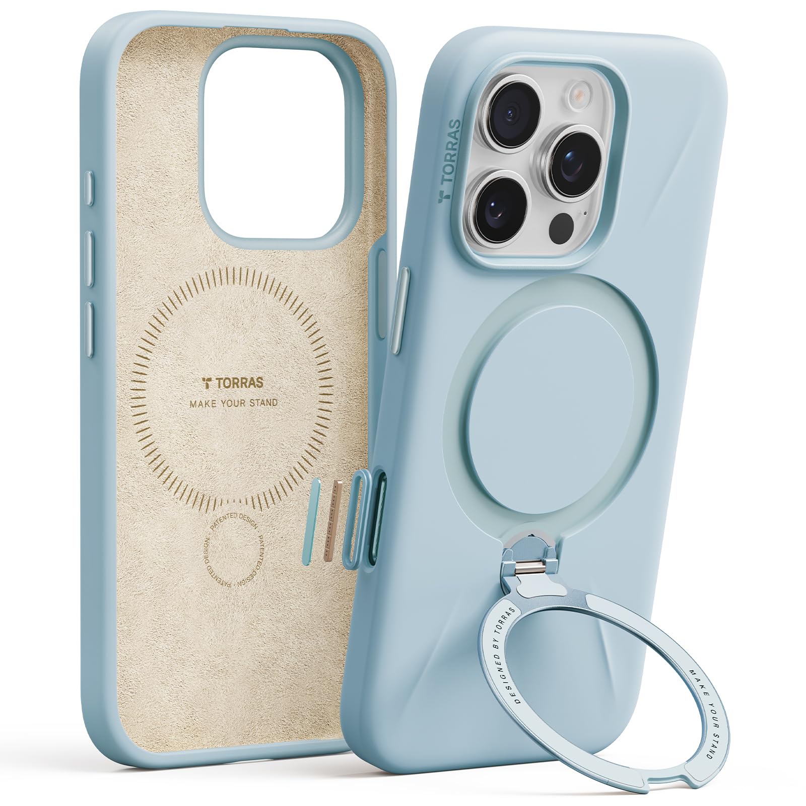 TORRAS iPhone 16 ProMax ケース ブルー Amazon.com: TORRAS for iPhone 16 Pro Case Translucent Matte Blue